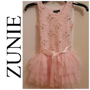 Blush pink and rose gold dress!